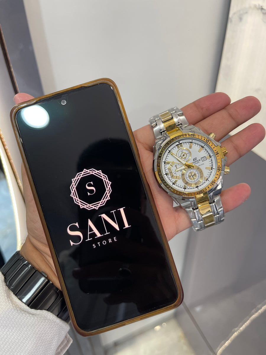 Sani Store Casio Edifice dual tone Chronograph - Precision Watch – Sani Stores