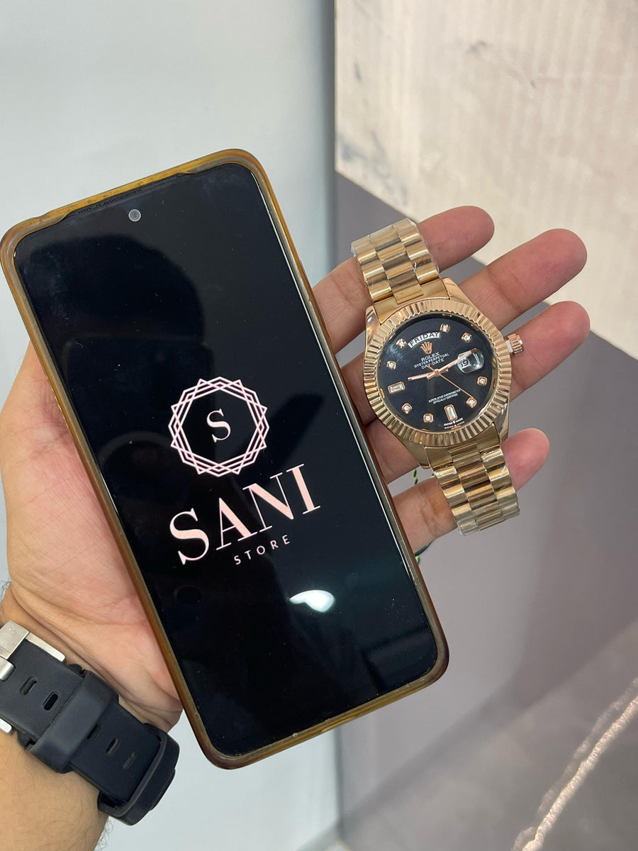 🖤 Rolex Day-Date Oyster Perpetual – Black Dial Rose Gold Edition – Sani ...